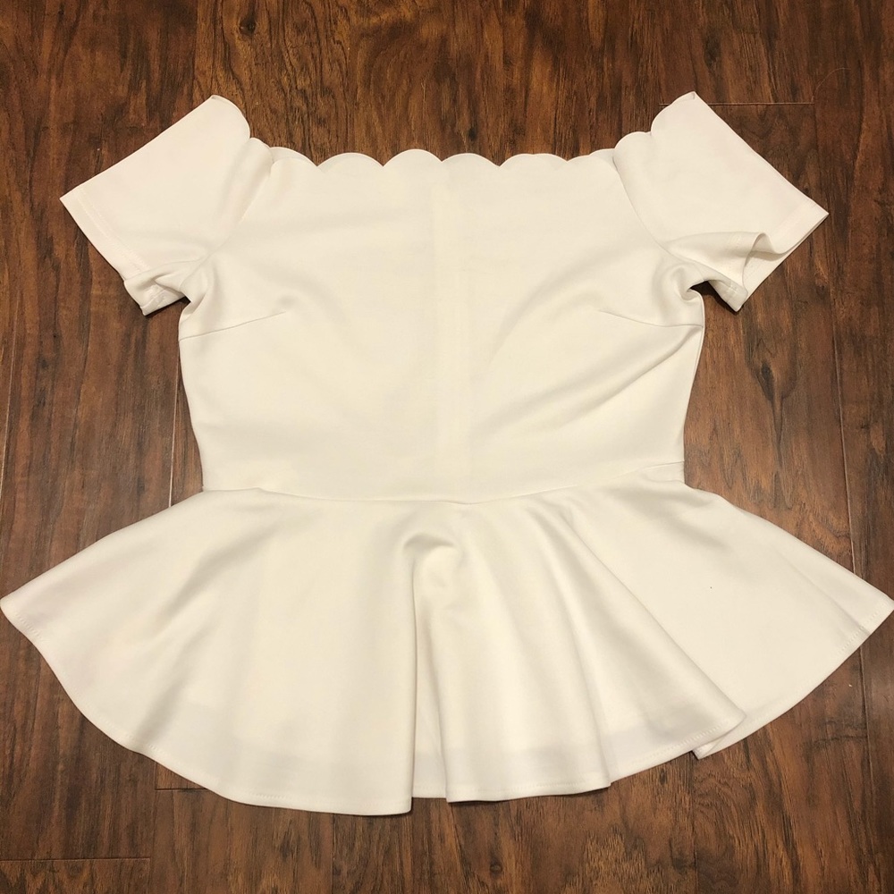 Off-shoulder Peplum top